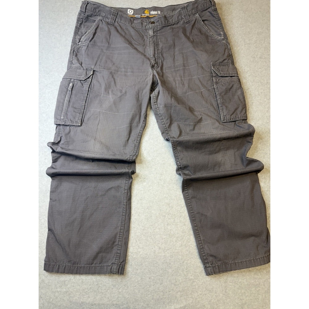 Carhartt Force Cargo Pants Mens 42 x 32 Gray Carpenter Workwear Ripstop Relaxed